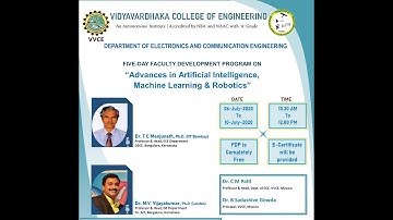 FDP on Advances in Advances in Artificial Intelligence,Machine Learning & Robotics (Session 2)