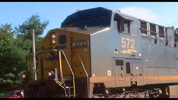 CSX Mixed Freight Train Moving Thru St Denis