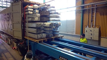 Simec BeamLoader Table - long heavy product loading and unloading