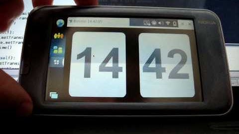 Digital Clock-Qt on Maemo