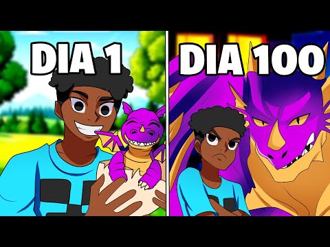 Sobrevivi 100 DIAS EVOLUINDO DRAGÕES no Minecraft - O FILME