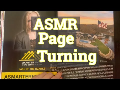 ASMR WHISPERED PAGE TURNING REAL ESTATE BOOK & NEW HOME GUIDE | GUM CHEWING 1 HR