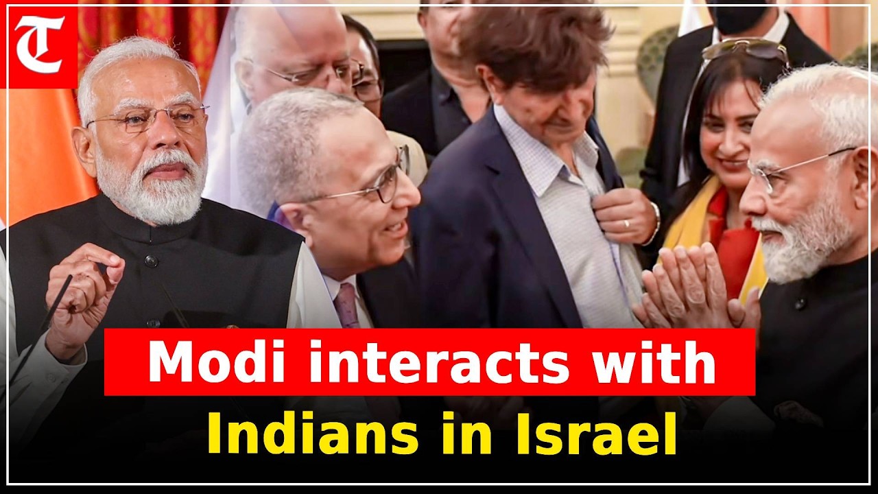 PM Modi meets Indian community in Israel, strengthening bonds during state visit.