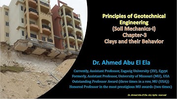Soil Mech-1 Chapter-3 Part-1 Clays and their Behavior