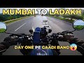 Finally mumbai to ladakh journey begins a 6000 kms ride  day one  royal enfield himalayan bsvi