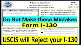 Most Important Questions on From I-130 Petition for Alien Relative || Common Mistakes on Form I-130
