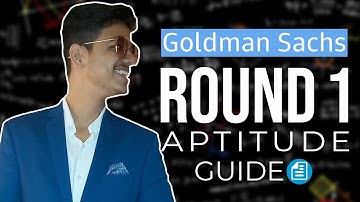 Goldman Sachs Round 1 Aptitude full guide | Preparation | hamdan_codes