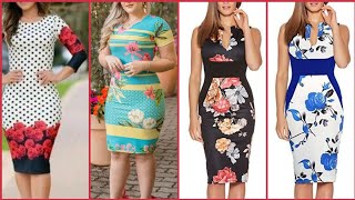 Gorgeous and beautiful stylish printed bodycon dresses design and ideas