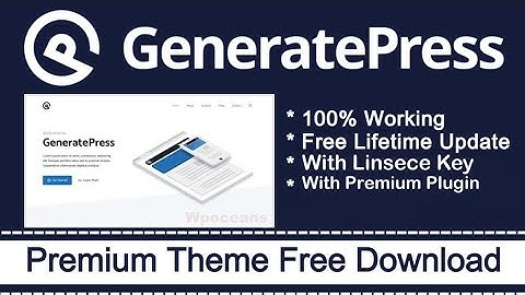 GeneratePress Premium Free Download v2.2.2 File