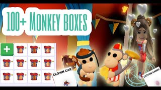 OPENING 100+ MONKEY BOXES WHAT DO I GET ON ADOPT ME!