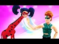 Леди Баг и Супер Кот спасают смотрителя зоопарка - Видео куклы и игрушки из мультфильма Леди Баг