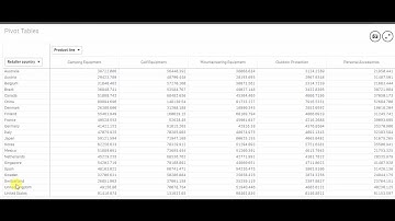Creating Pivot Tables
