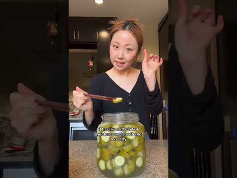 My mom’s homemade pickles🥒 #koreanfood #pickles #kimchi #mukbang