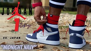 navy jordan 1s