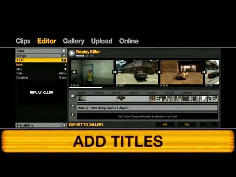 Grand Theft Auto IV - PC - Video/Replay Editor Tutorial