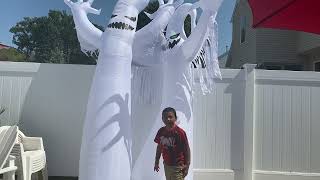 NEW UNBOXING HUGE GHOST INFLATABLES FROM AMAZON | HALLOWEEN 2022