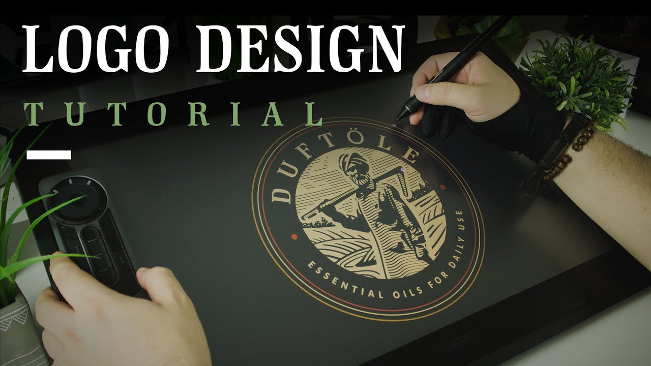 Logo Tutorial Adobe Illustrator Cintiq 22" YouTube