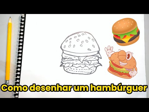 COMO DESENHAR UM HAMBÚRGUER 🍔💯 APRENDER A DESENHAR - DESENHOS INFANTIS ...