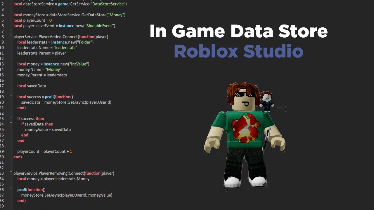In Game Data Store Example Roblox Studio Youtube - roblox studio datastoreservice