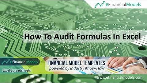 How To Audit Formulas In Excel