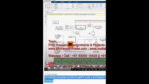 EXTENDED KALMAN FILTER PV MPPT || EKF || EXTENDED Kalman Filter based Maximum Power Point Tracking