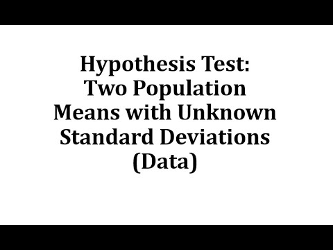 hypothesis test unknown standard deviation