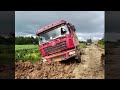 #16 China truck:  Xe ben chở quá tải và đi đường trơn như thế nào? |Tùng truck