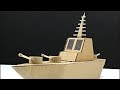 como hacer un buque de guerra de cartón ( how to make a cardboard warship)