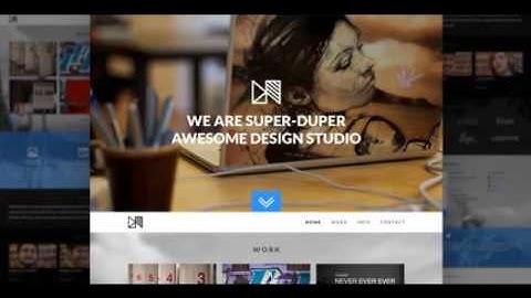 Preview Nonus One Page Parallax PSD Template Creative