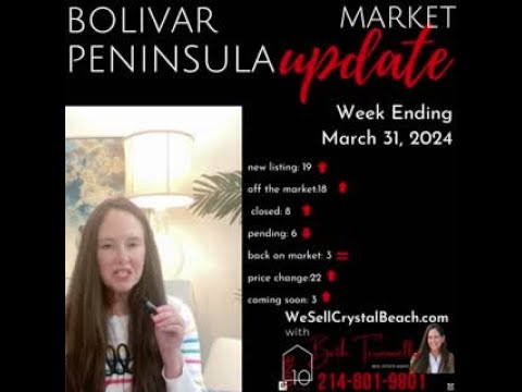 Weekly Market Report For Bolivar Peninsula  Week Ending March 31st