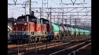JR貨物 臨ｿ8380レ DD51-1147[愛]+1146[愛]+タキ 清州駅→稲沢駅