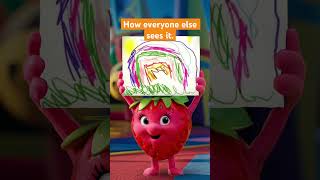 another masterpiece for the fridge🖍️❤️ #kidsart #strawberry #masterpiece #msrachel