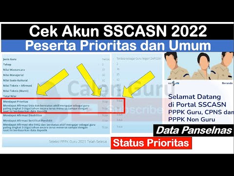 Data Panselnas Penentuan Pioritas PPPK Guru 2022 saat Login Akun SSCASN 2022 Pendaftaran PPPK 2022
