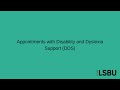 Appointments with Disability and Dyslexia Support (DDS)