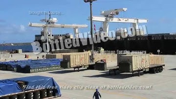 Time Lapse - Massive Cranes Load & Unload Cargo Ships in Port
