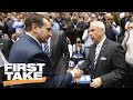 Would You Rather Play For Roy Williams Or Mike Krzyzewski? | First Take | April 4, 2017