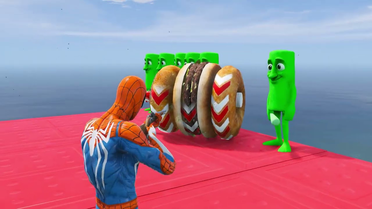 GTA 5 Epic Ragdolls RED SPIDERMANEuphoria Physics & Funny FailsVS RED MINION VS GREEN MINION