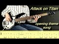 Attack on titan opening theme song (for 5-string bass with TABS)