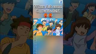 when Ash come on battle field 😈🔥🥵🖤💜😈🎃🥵#pokejourney #pokemon #ash #amv #shorts #lucario #pikachu