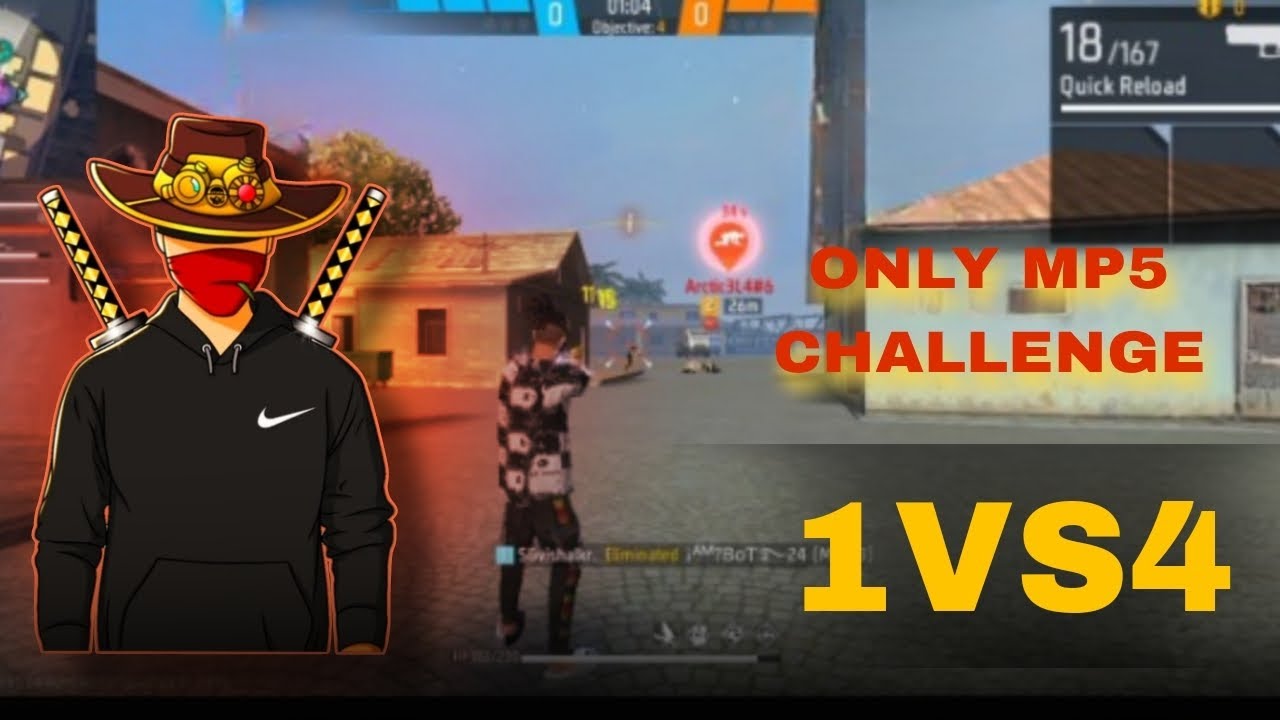 👉ONLY MP5 CHALLENGE👈✨WITH HACKER 😡IN CS 1VS4 🤯ओन्ली  एमपी फाईव्ह चॅलेंज 