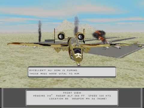 Sierra's Silent Thunder: A-10 Tank Killer II - Gameplay - Gulf - Mission 1: Strike Back