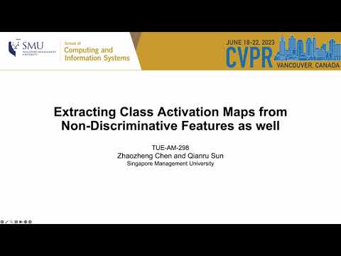[CVPR 2023] Extracting Class Activation Maps from Non-Discriminative Features as well