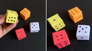 How to make a paper dice using paper/ easy trick to make dice at home diy paper dice (cube)/ #shorts screenshot 5