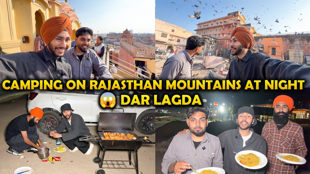 Camping on Rajasthan Mountains at Night 3AM😱 - JAIPUR DE KILLE😍 Most Funny Vlog Ever🤣 - BEING BRAND