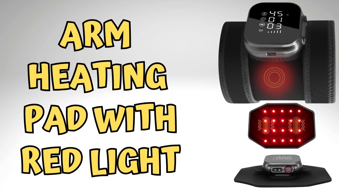Электрогрелка для локтей Emicool Arm с функцией подогрева, вибрации и красным светом. Беспроводна...