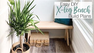 Easy DIY X-Leg Bench