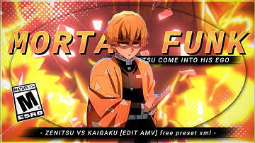Mortals Funk ~ Demon Slayer "Zenitsu" [Edit/AMV] 4k ! Alight motion Preset (+Project file)