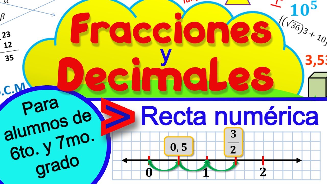 RECTA NUMÉRICA : fracciones y decimales...¿Cómo ubicarlos? - YouTube