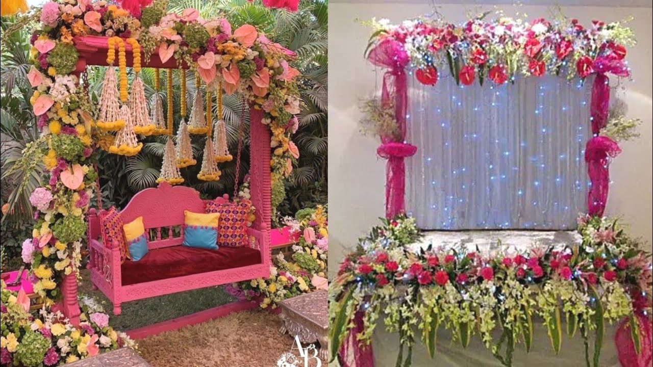 Ganpati Flower Decoration Ideas For Home || Simple Flower Decoration For  Ganesh Chaturthi - YouTube