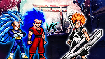 Goku SSJ7 (New) & Vegeta SSJ7 OP (New) VS Ichigo TYBW V3 OP (all form) in Jump Force Mugen